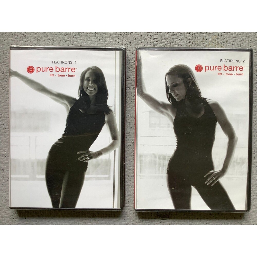 Pure Barre Flatirons 1 & 2 Carrie Rezabek Workout 2 DVD Set - BRAND NEW SEALED